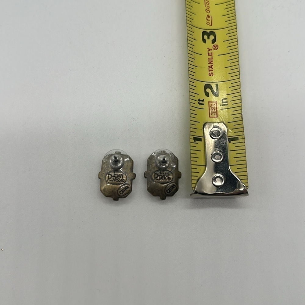 Joan Rivers Vintage Clear Crystal Rhinestone Post Earrings - Picture 3 of 5